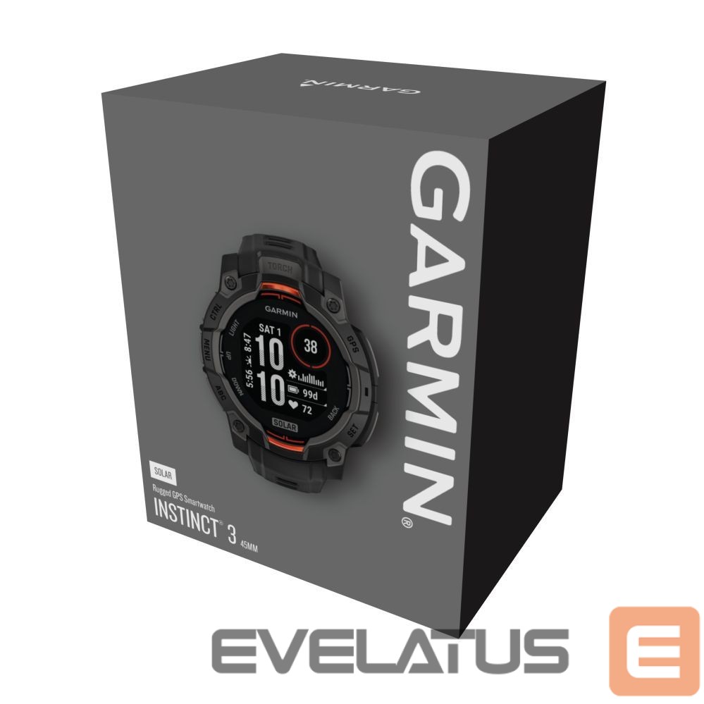 Smart watches Garmin SMARTWATCH INSTINCT 3 SOLAR/BLACK/BLK 010-02934-00