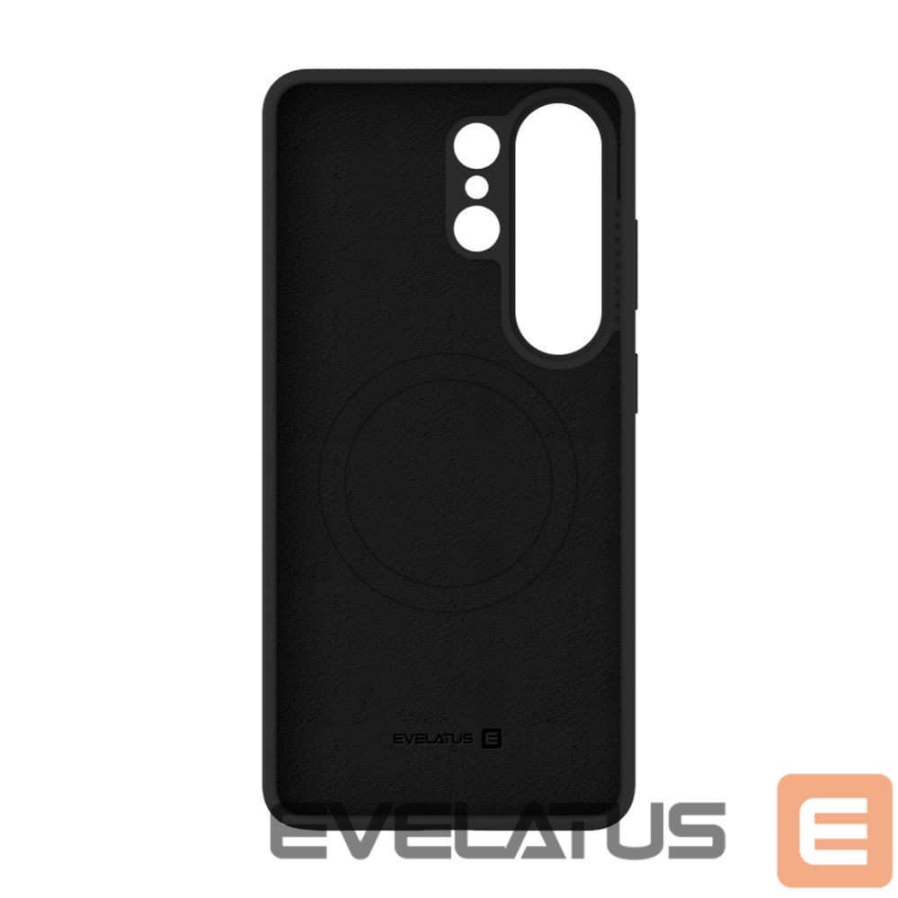 Back panel cover Evelatus Samsung Galaxy S26 Ultra Premium Magnetic Soft Touch Silicone Case Black