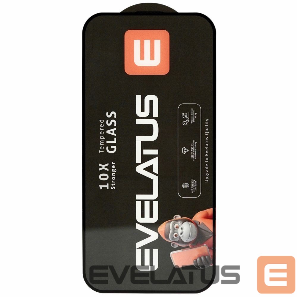 Protective glass Evelatus Samsung Galaxy S26 Edge / S26 Plus Corning Gorilla Glass Anti-Static 3D Full Cover 10X Stronger Black
