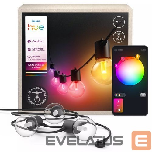 Lights for outdoor use Philips Hue Festavia globe string 7m 10bulb EU |