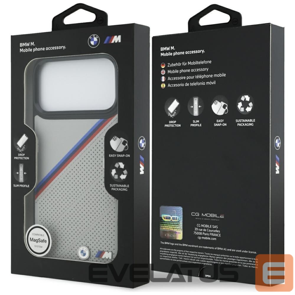 Other goods BMW BMW M Tricolor Metal Logo MagSafe Case for iPhone 17 Pro Max - Gray