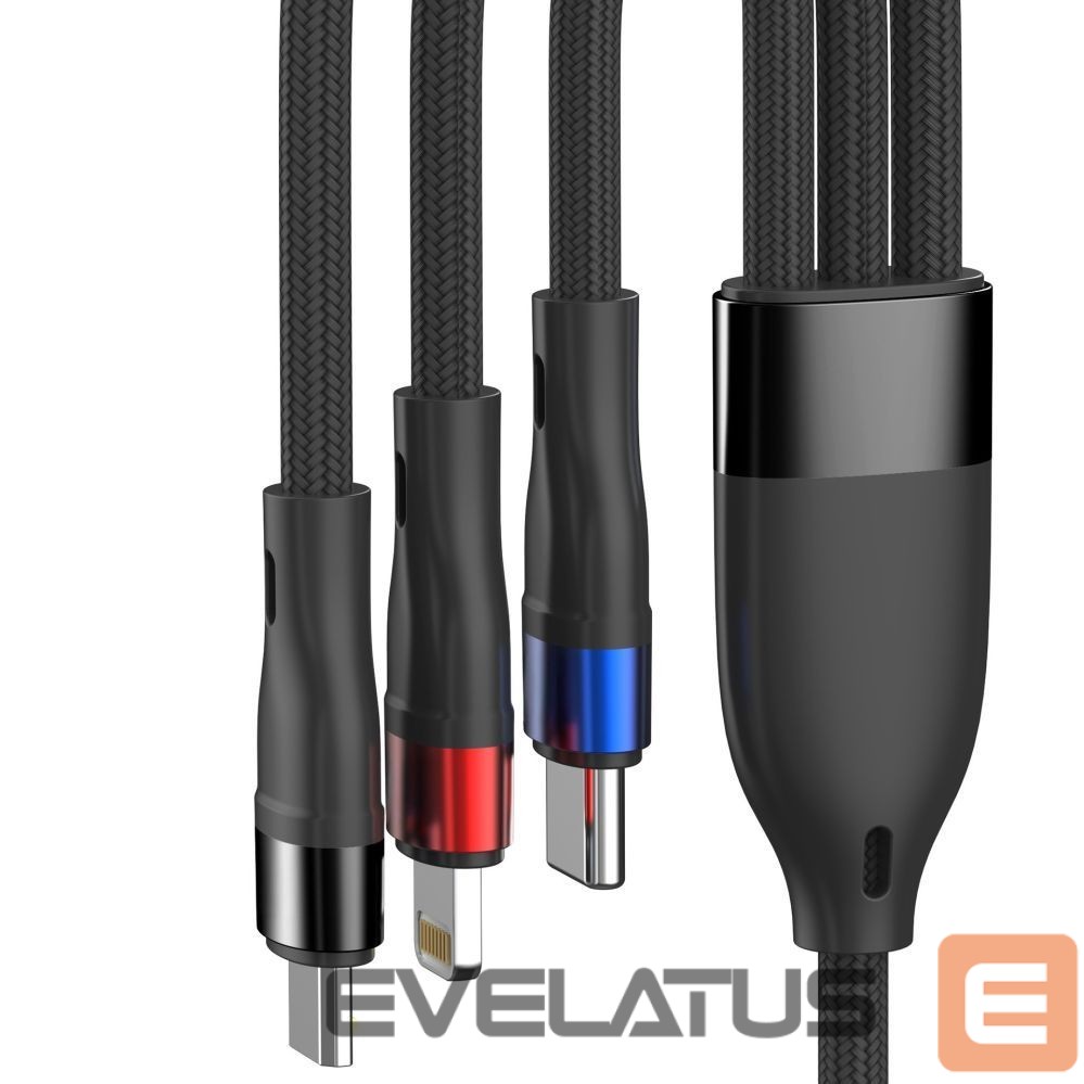 Other goods 3MK 3mk Hyper Cable N-SERIES 3 in 1 USB-A / Lightning / Micro 1.2m 9V/2A 18W - black