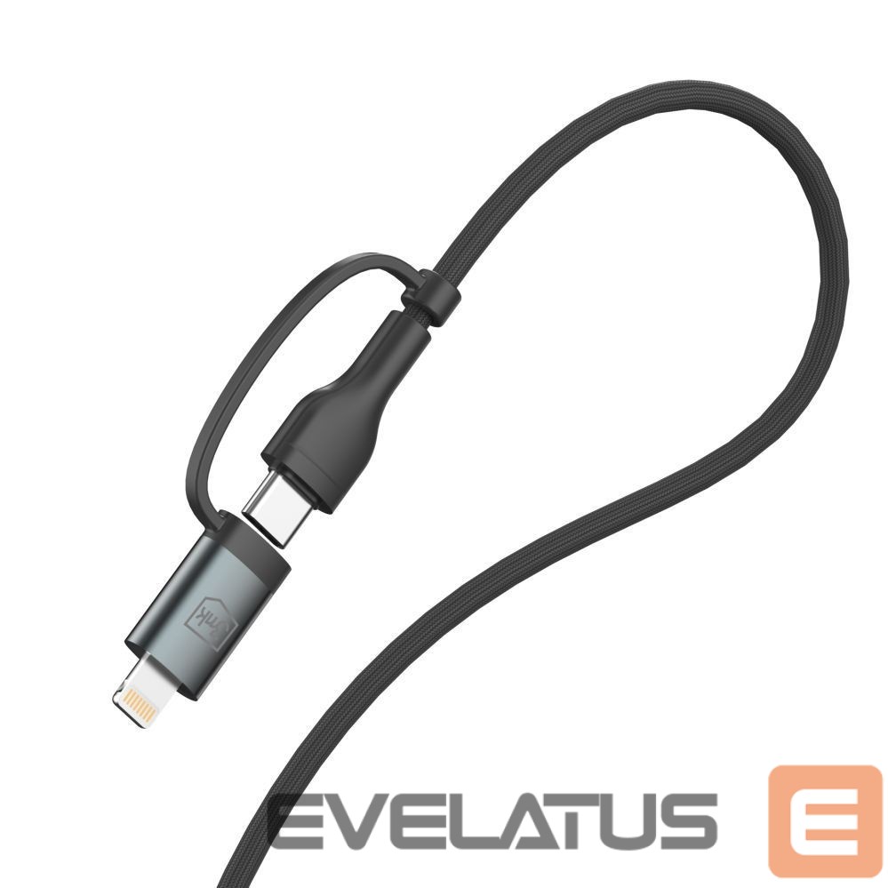 Other goods 3MK 3mk Hyper Cable N-SERIES 2 in 2 USB-A / USB-C and USB-C / Lightning 1.2m QC 3.0 9V/2A 60W - black