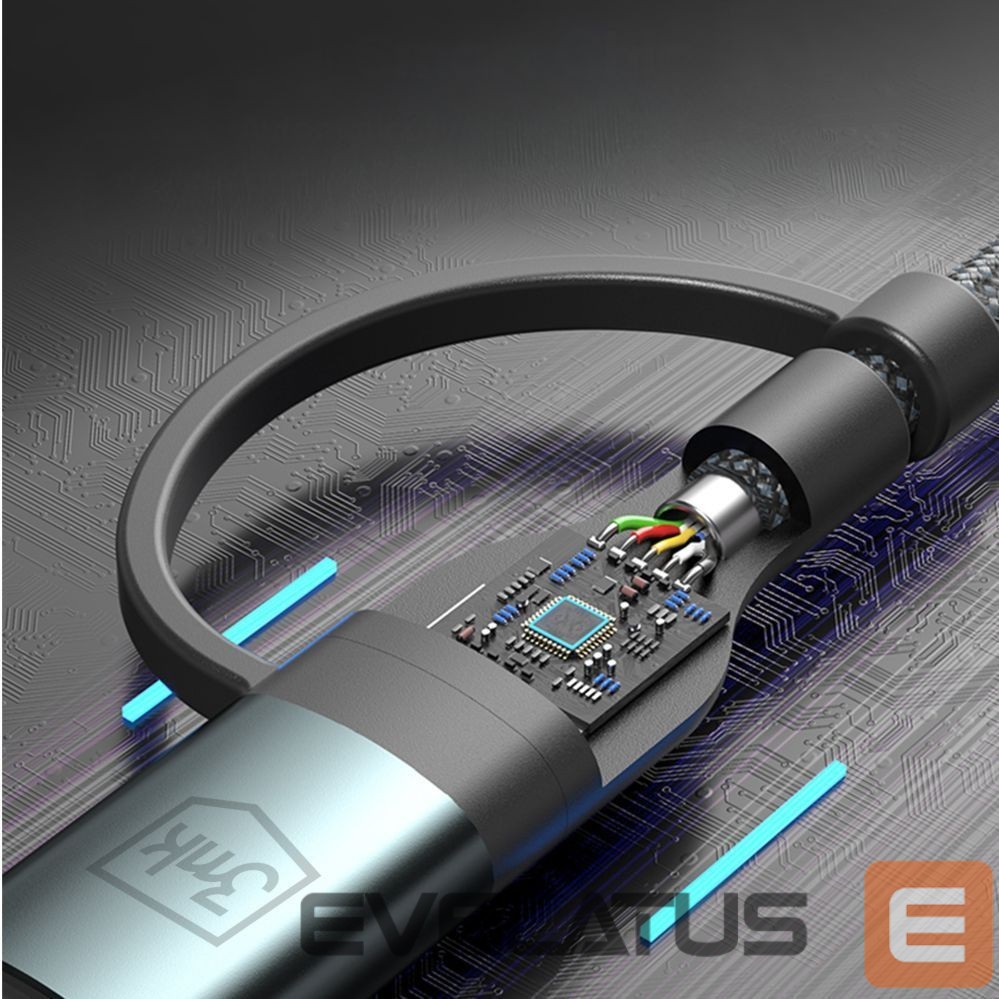 Other goods 3MK 3mk Hyper Cable N-SERIES 2 in 2 USB-A / USB-C and USB-C / Lightning 1.2m QC 3.0 9V/2A 60W - black