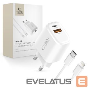 Other goods Tech-Protect  Tech-Protect NCA45W-GAN 2-Port 45W Wall Charger - White 