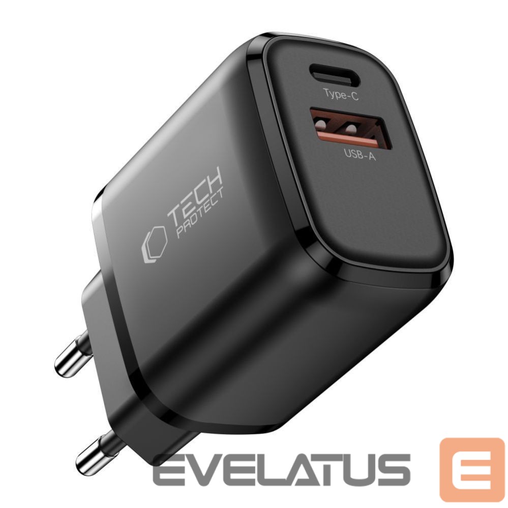 Other goods Tech-Protect Tech-Protect NCA45W-GAN 2-Port USB-C / USB-A 45W Wall Charger - Black