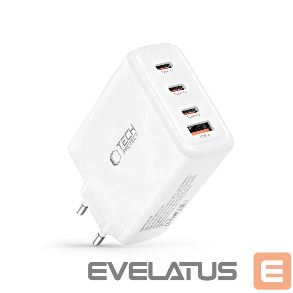 Other goods Tech-Protect Tech-Protect NC120W-GAN 4-Port 120W Wall Charger - White