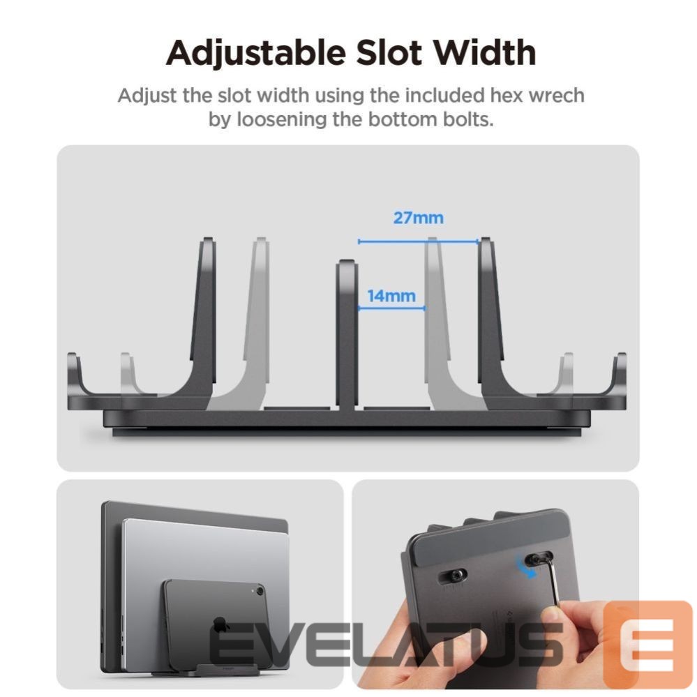 Other goods Spigen Spigen LD208S4 Desk Organizer for Laptops, Tablets, Smartphones, Keyboards - Gray