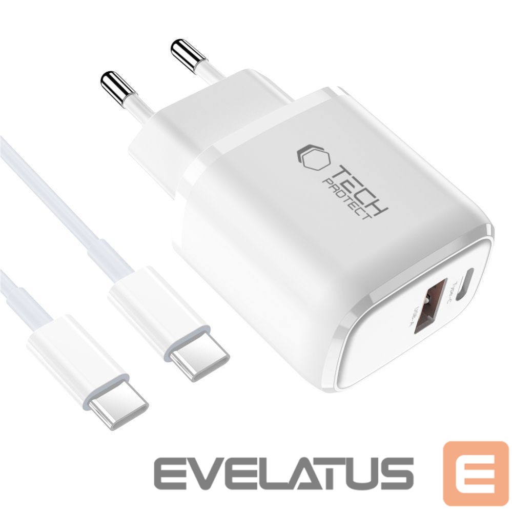 Other goods Tech-Protect Tech-Protect NCA45W-GAN 2-Port 45W Wall Charger with USB-C Cable - White