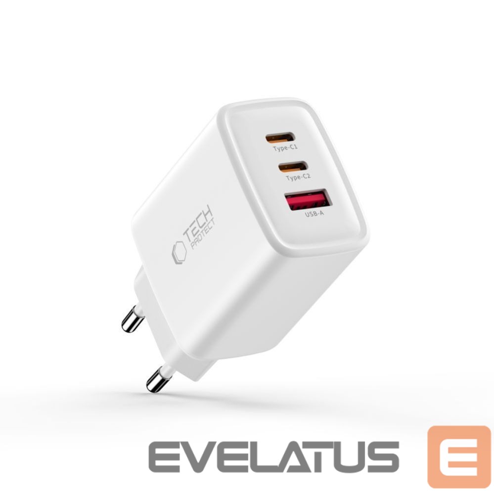 Other goods Tech-Protect Tech-Protect NCA65W-GAN 3-Port 65W Wall Charger - White
