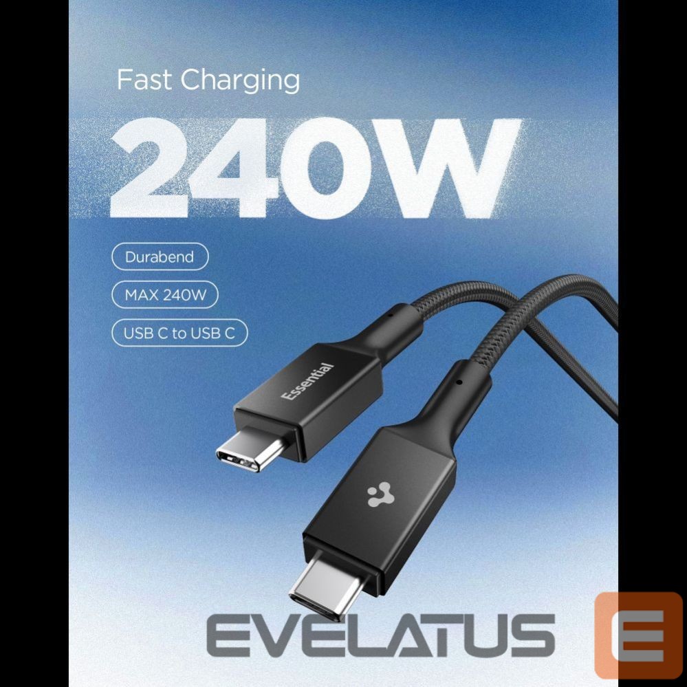 Other goods Spigen Spigen Essential EB24015CC USB-C / USB-C 240W 150cm Cable - Black
