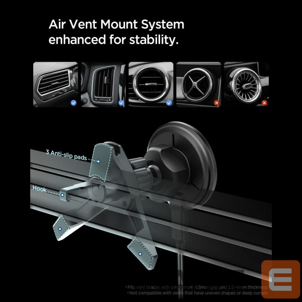 Other goods Spigen Spigen EV15MAQ Essential Qi2 MagSafe Car Air Vent Holder - Black