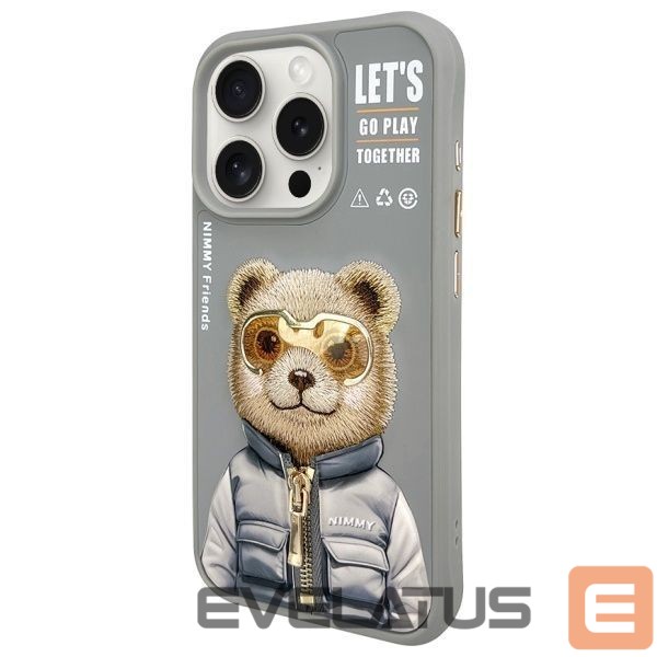 Other goods Nimmy Nimmy Cool&Cute 2.0 Bear Case for iPhone 15 Pro Max - Gray