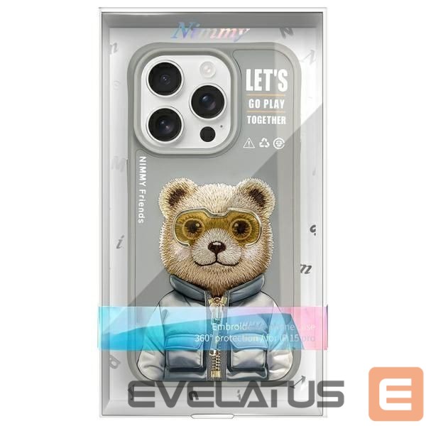 Other goods Nimmy Nimmy Cool&Cute 2.0 Bear Case for iPhone 15 Pro Max - Gray