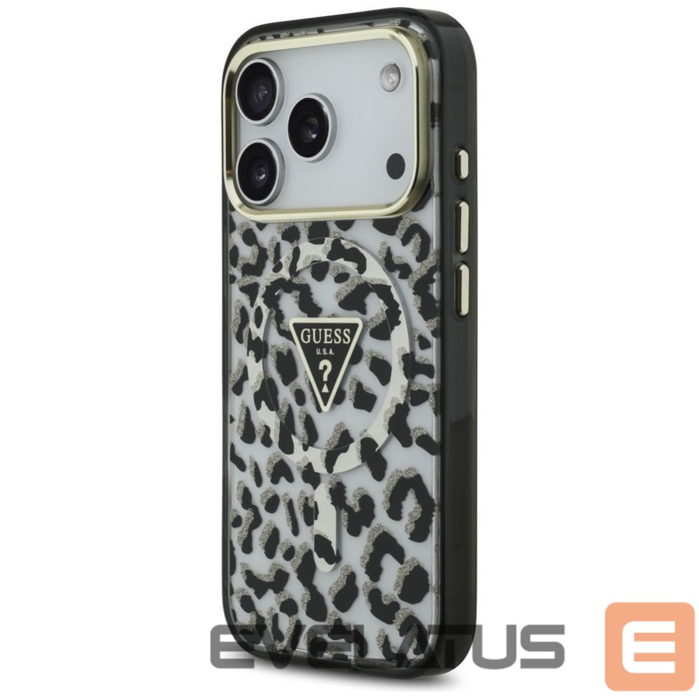 Other goods Guess Guess Leopard Glitter MagSafe Case for iPhone 17 Pro - Black