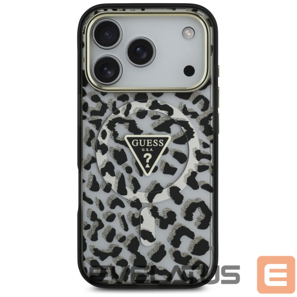 Other goods Guess Guess Leopard Glitter MagSafe Case for iPhone 17 Pro - Black