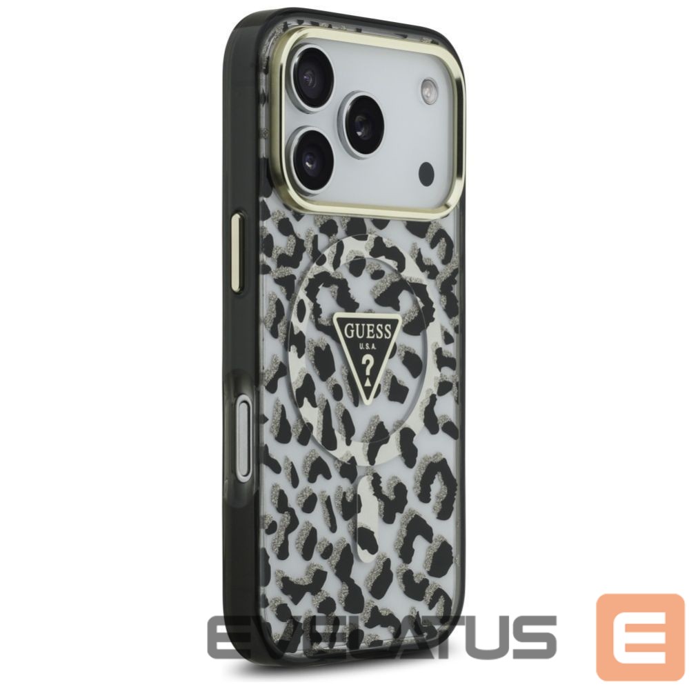 Other goods Guess Guess Leopard Glitter MagSafe Case for iPhone 17 Pro - Black