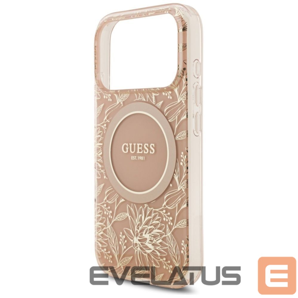 Other goods Guess Guess IML Flowers Electro Pearl Strap MagSafe Case for iPhone 17 Pro - Pink