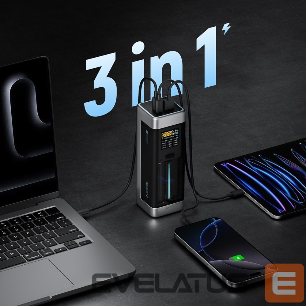 Power bank Cuktech Powerbank Cuktech CUK00P23GLBK 210W 25000mAh Power Bank 2 x USB-C 1 x USB-A - Black