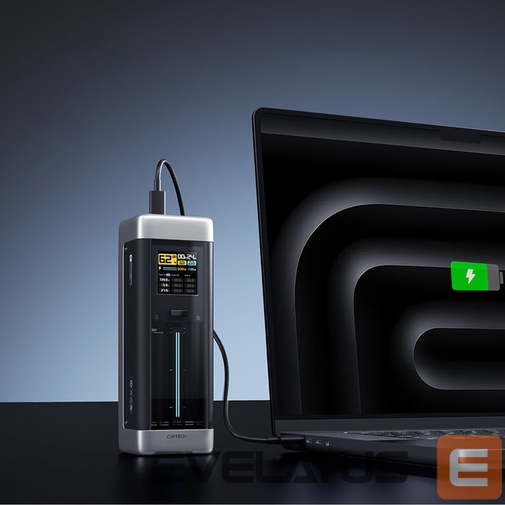 Power bank Cuktech Powerbank Cuktech CUK00P23GLBK 210W 25000mAh Power Bank 2 x USB-C 1 x USB-A - Black