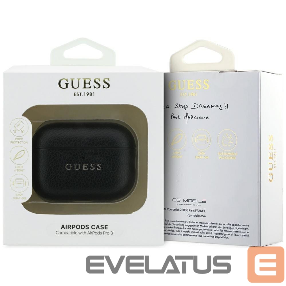 Other goods Guess Guess Grained Classic Logo case for AirPods Pro 3 - black