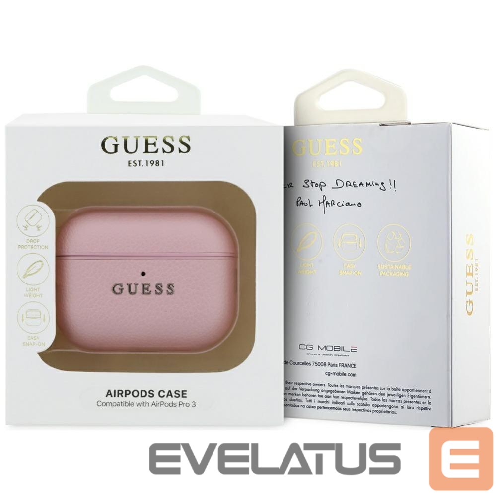 Other goods Guess Guess Grained Classic Logo Case for AirPods Pro 3 - Pink