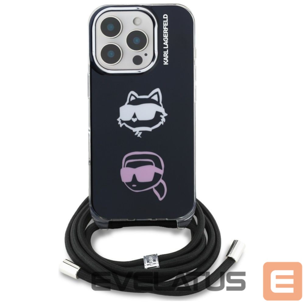 Other goods Karl Lagerfeld Karl Lagerfeld IML Crossbody Karl&Choupette Head Case for iPhone 16 Pro Max - Black
