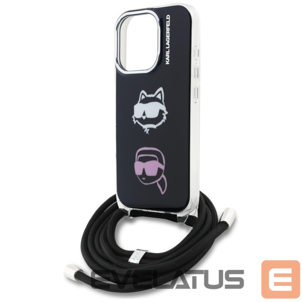 Other goods Karl Lagerfeld Karl Lagerfeld IML Crossbody Karl&Choupette Head Case for iPhone 16 Pro Max - Black
