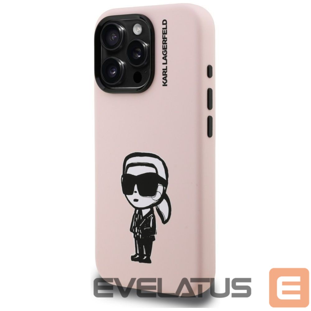 Other goods Karl Lagerfeld Karl Lagerfeld Silicone Karl Sketch MagSafe Case for iPhone 16 Pro - Pink