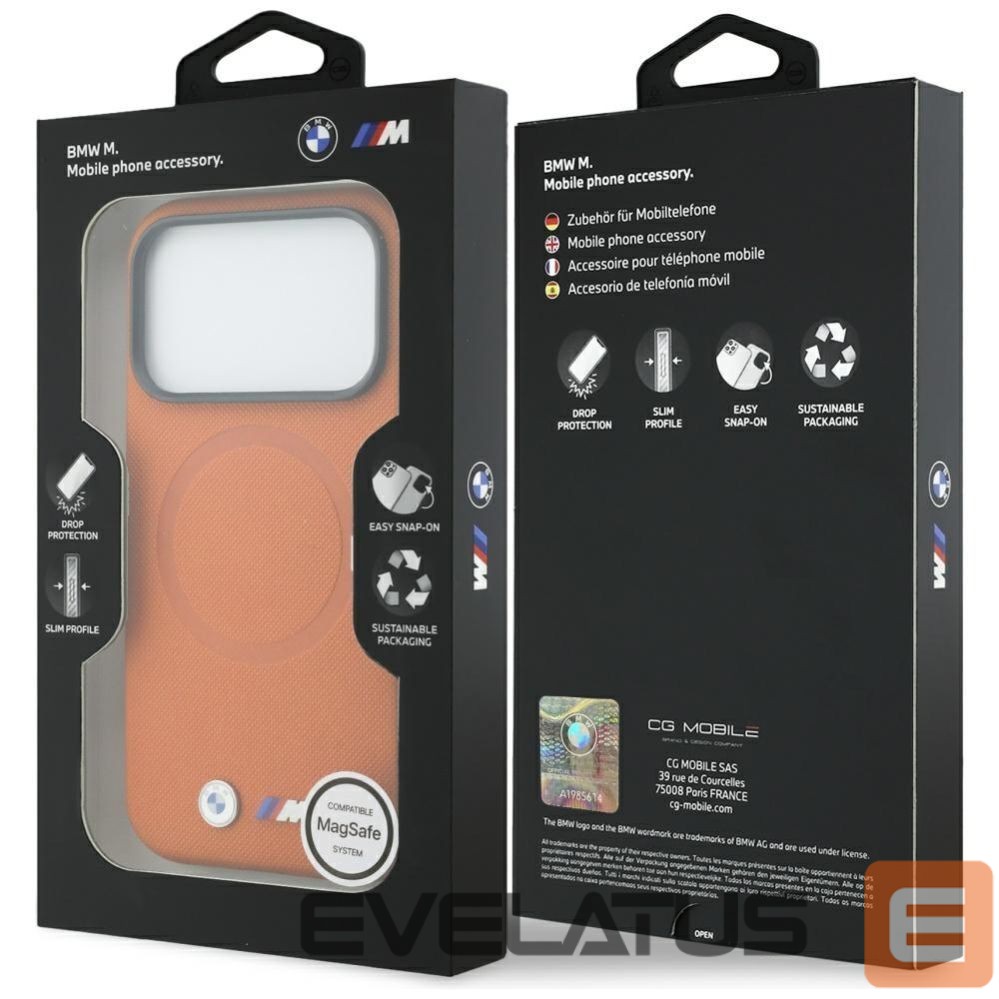 Other goods BMW BMW M FW Metal Logo MagSafe Case for iPhone 17 Pro - Orange