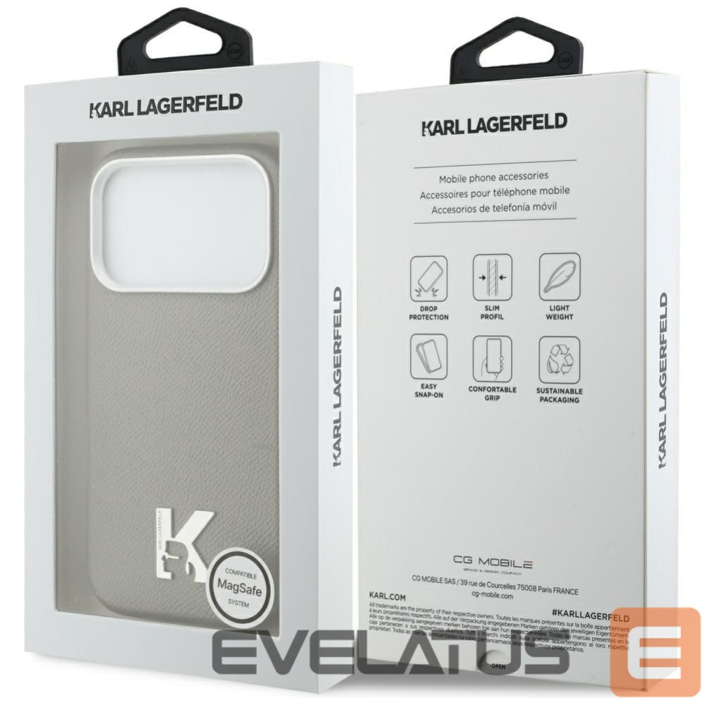 Other goods Karl Lagerfeld Karl Lagerfeld Karl Head Logo MagSafe Case for iPhone 17 Pro - Gray