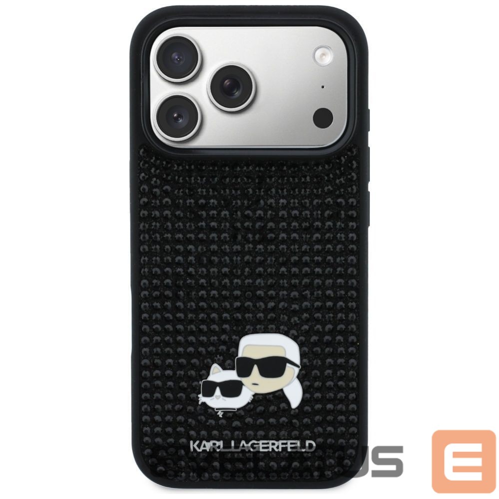 Other goods Karl Lagerfeld Karl Lagerfeld Rhinestones Karl&Choupette Pin Case for iPhone 17 Pro - Black