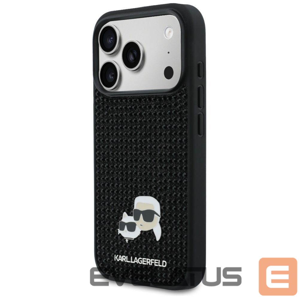 Other goods Karl Lagerfeld Karl Lagerfeld Rhinestones Karl&Choupette Pin Case for iPhone 17 Pro - Black