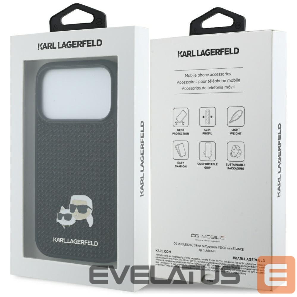 Other goods Karl Lagerfeld Karl Lagerfeld Rhinestones Karl&Choupette Pin Case for iPhone 17 Pro - Black