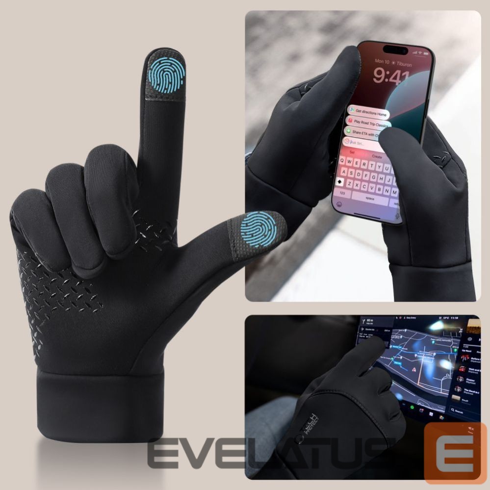 Bicycle accessory Tech-Protect Tech-Protect WG01 Gloves with Touch Tips M - Black