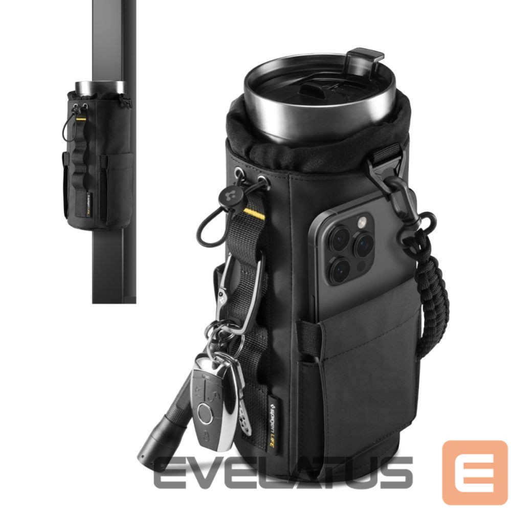 Bicycle accessory Spigen Spigen Tumbler Holder Bag Magnetic for Water Bottle, Phone, Keys - Black