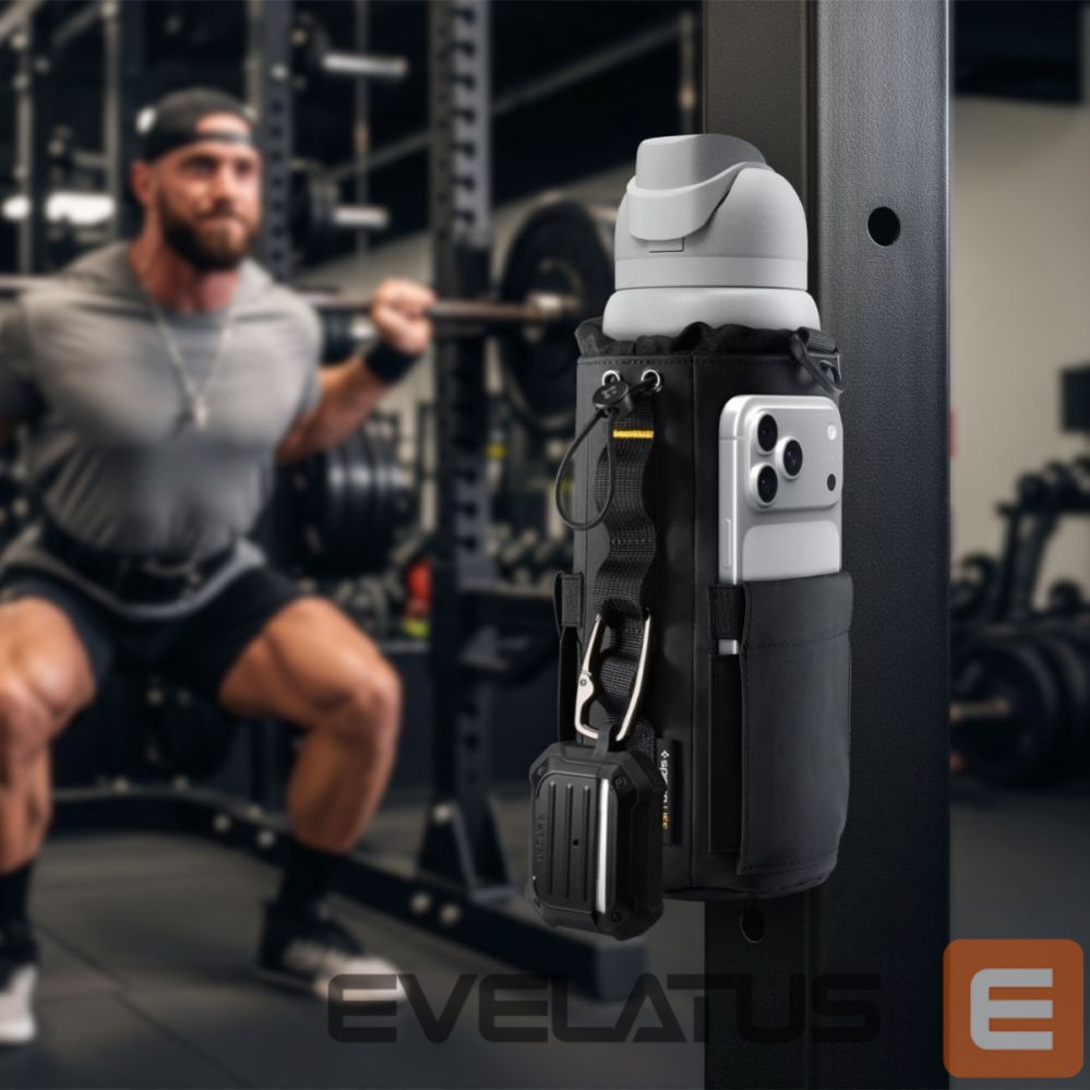 Bicycle accessory Spigen Spigen Tumbler Holder Bag Magnetic for Water Bottle, Phone, Keys - Black