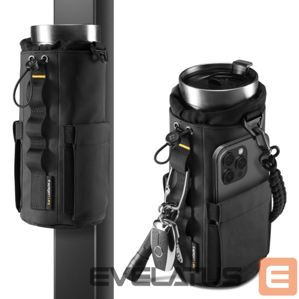Bicycle accessory Spigen Spigen Tumbler Holder Bag Magnetic for Water Bottle, Phone, Keys - Black