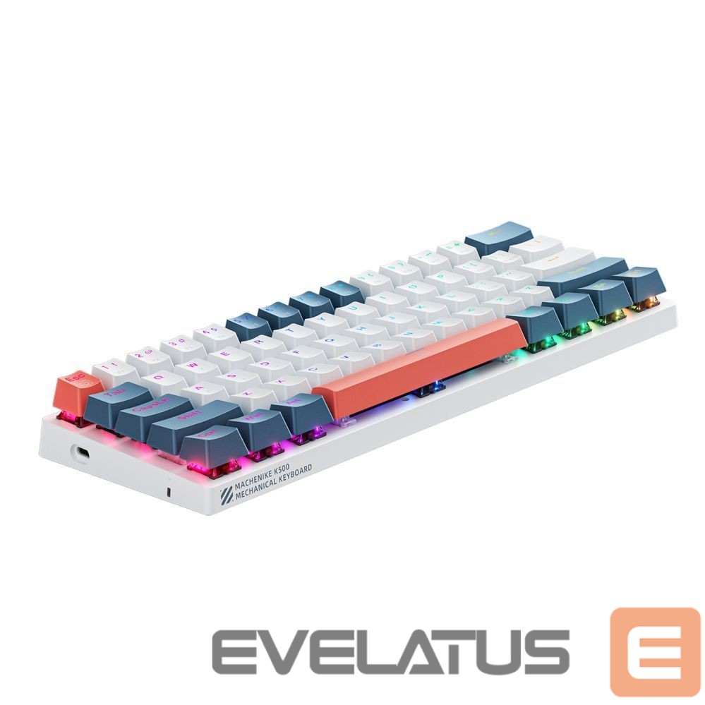 Computer keyboard Machenike Machenike K500-B61 Wired Mechanical Gaming Keyboard with Backlight, Red Switch - White and Blue