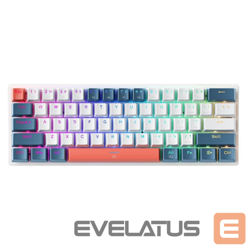 Computer keyboard Machenike Machenike K500-B61 Wired Mechanical Gaming Keyboard with Backlight, Red Switch - White and Blue