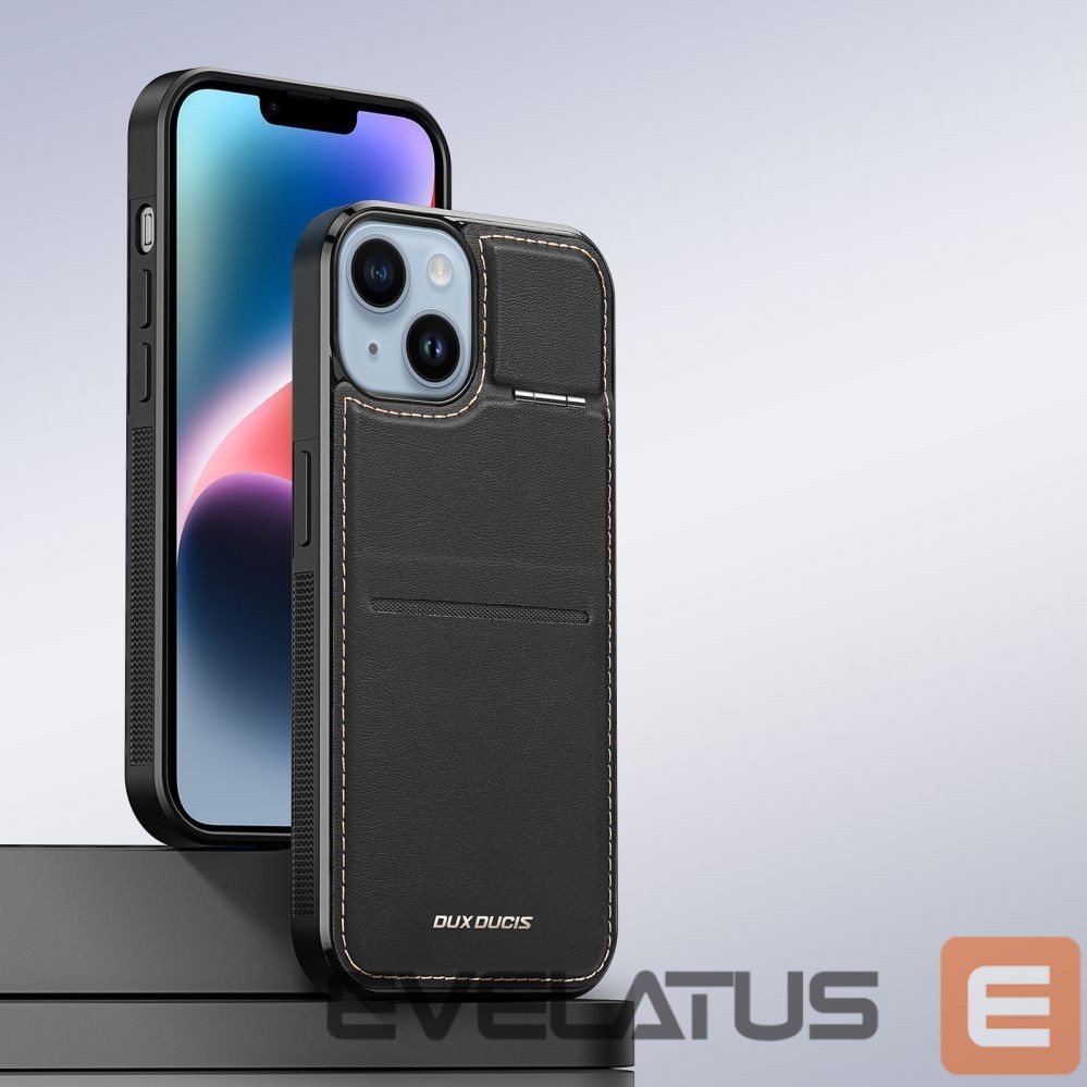 Other goods Dux Ducis 3in1 Wallet Case with Stand for iPhone 14 Plus MagSafe RFID Blocker Dux Ducis Rafi Mag - Black