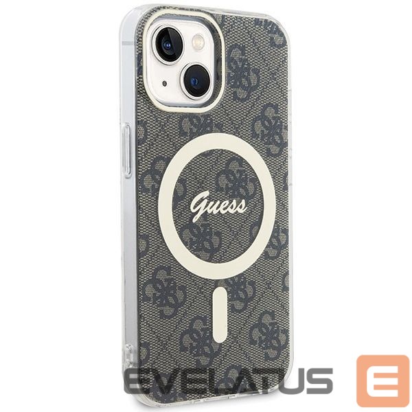 Back panel cover Guess Guess IML 4G MagSafe iPhone 15 Plus Case - Brown