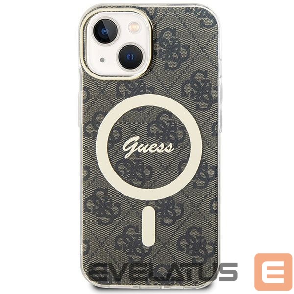 Back panel cover Guess Guess IML 4G MagSafe iPhone 15 Plus Case - Brown