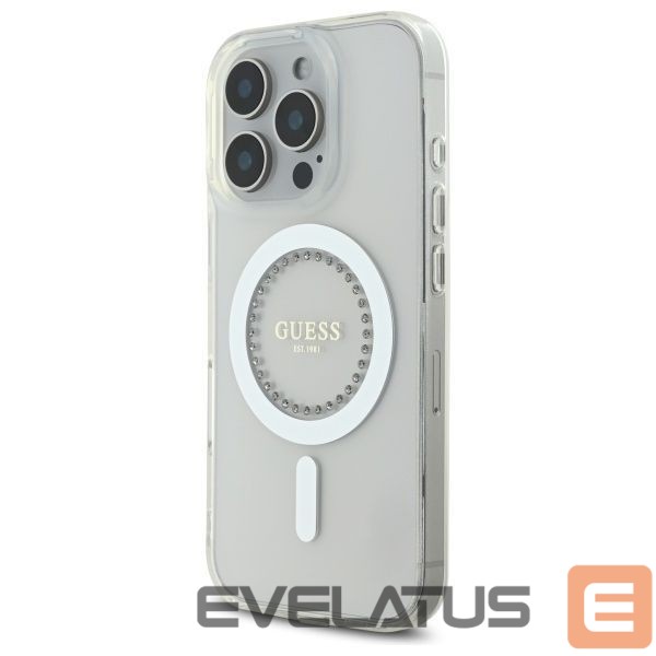 Other goods Guess Guess IML Rhinestones MagSafe Case for iPhone 16 Pro - White