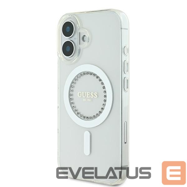 Other goods Guess Guess IML Rhinestones MagSafe Case for iPhone 16 - White