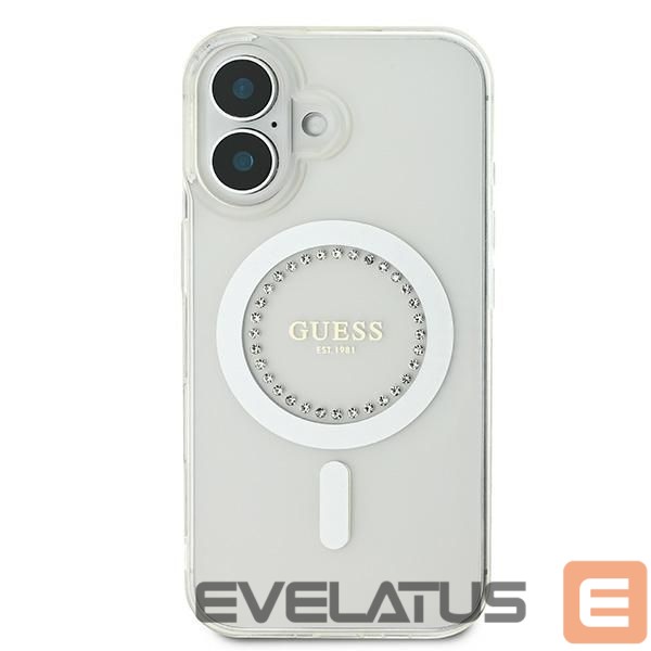 Other goods Guess Guess IML Rhinestones MagSafe Case for iPhone 16 - White