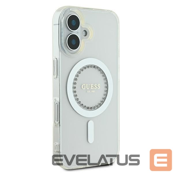 Other goods Guess Guess IML Rhinestones MagSafe Case for iPhone 16 - White