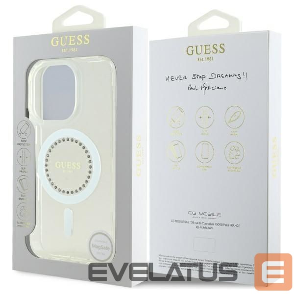 Other goods Guess Guess IML Rhinestones MagSafe Case for iPhone 16 Pro Max - White