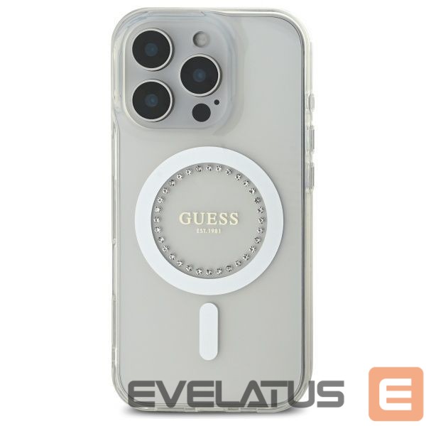 Other goods Guess Guess IML Rhinestones MagSafe Case for iPhone 16 Pro Max - White