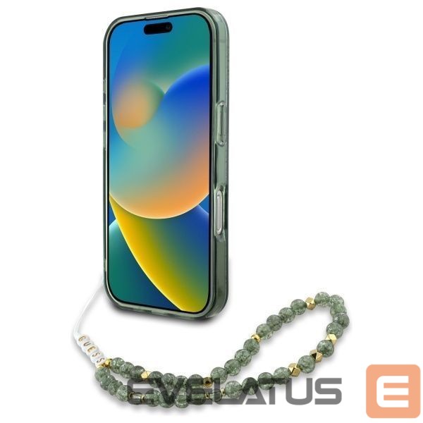 Other goods Guess Guess IML Flowers Allover Electro With Pearl Strap MagSafe case for iPhone 16 - green
